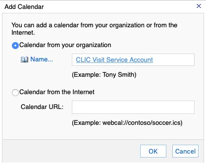 Add Calendar as “People’s calendar"